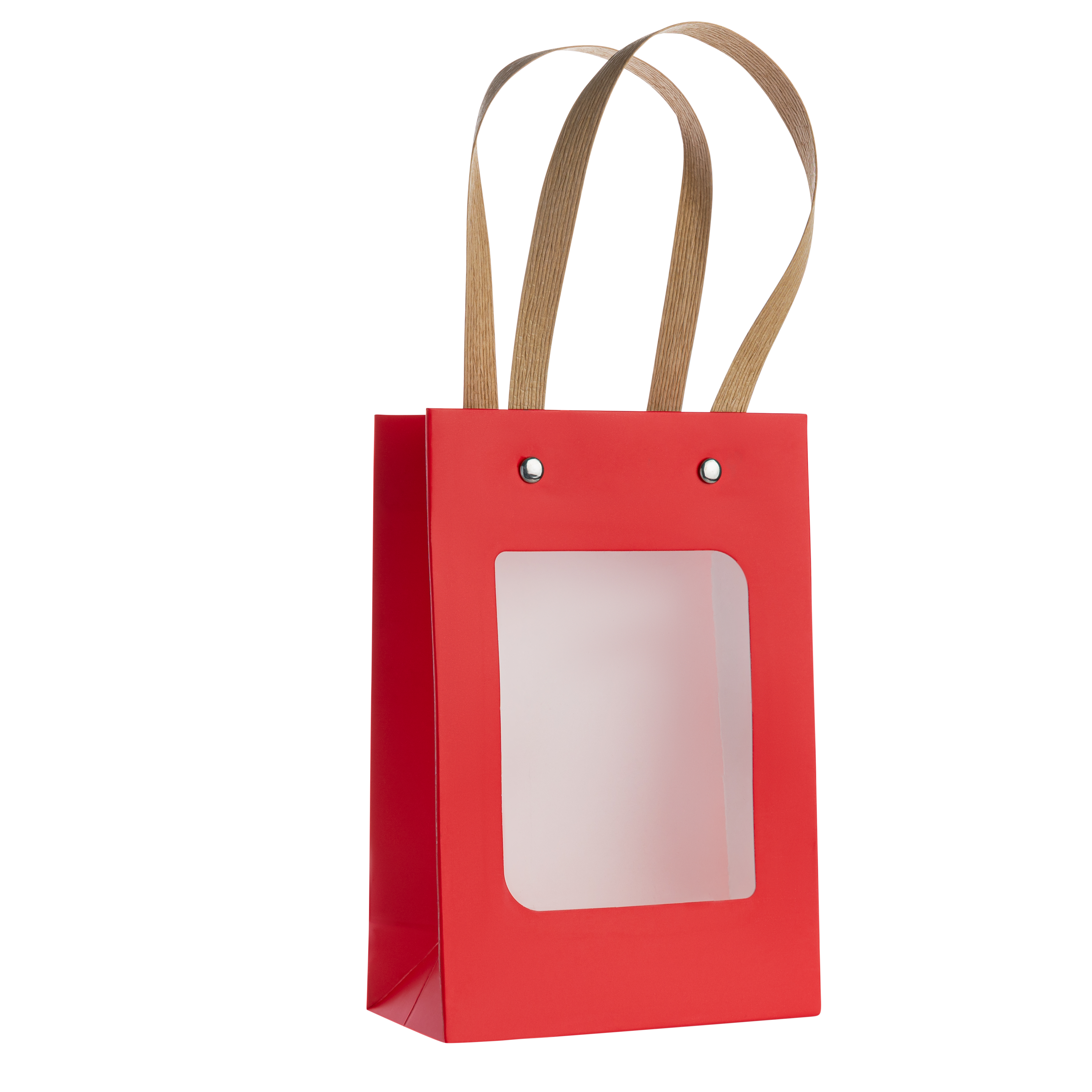 kraft paper gift bag with window
