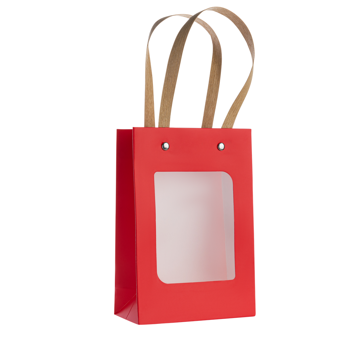 kraft paper gift bag with window