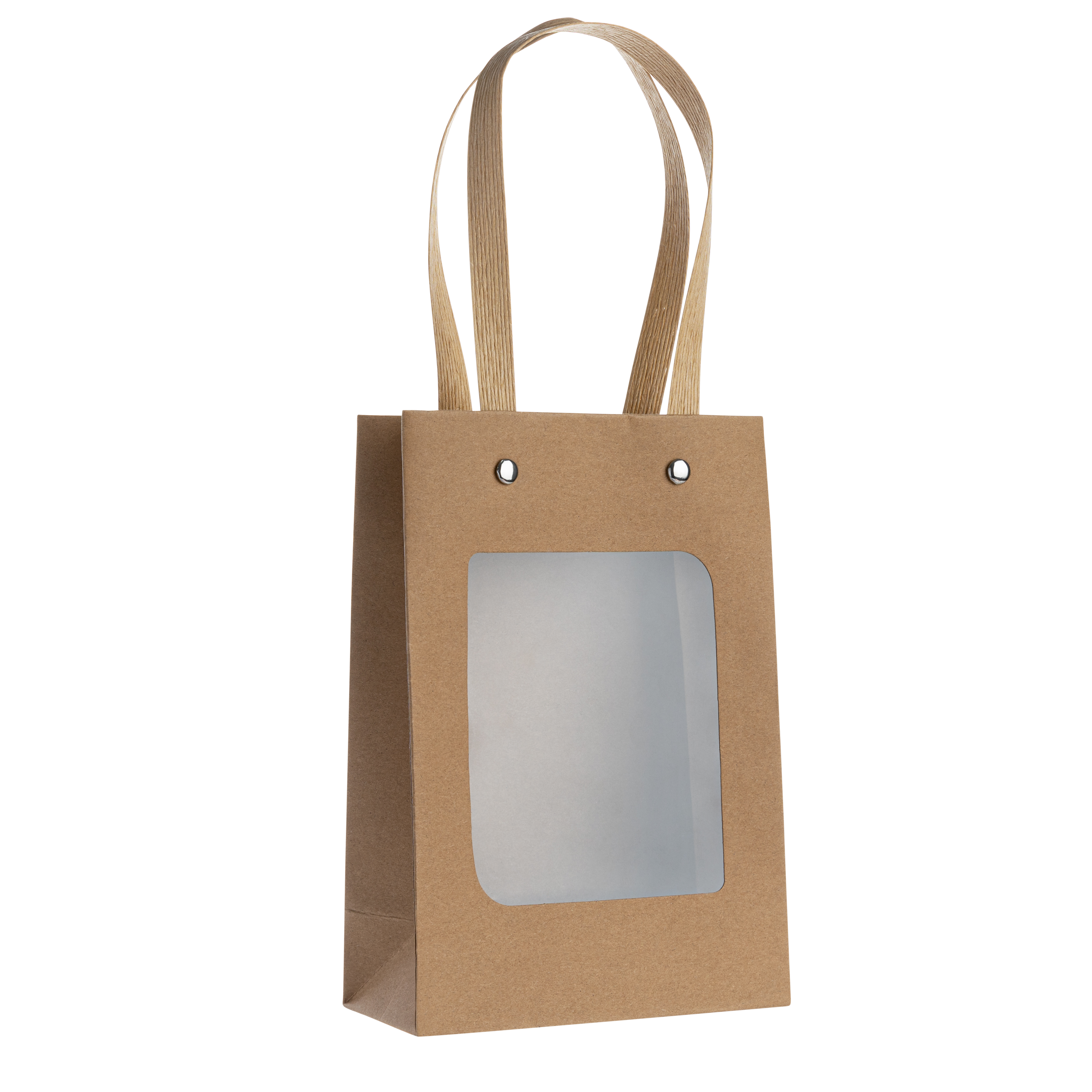 kraft paper gift bag with window