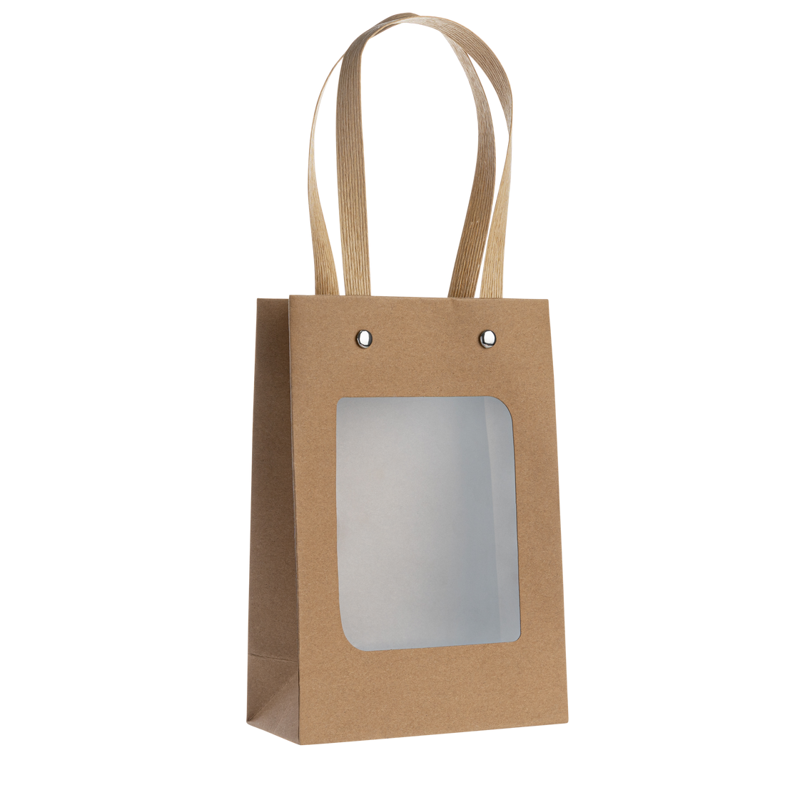 kraft paper gift bag with window