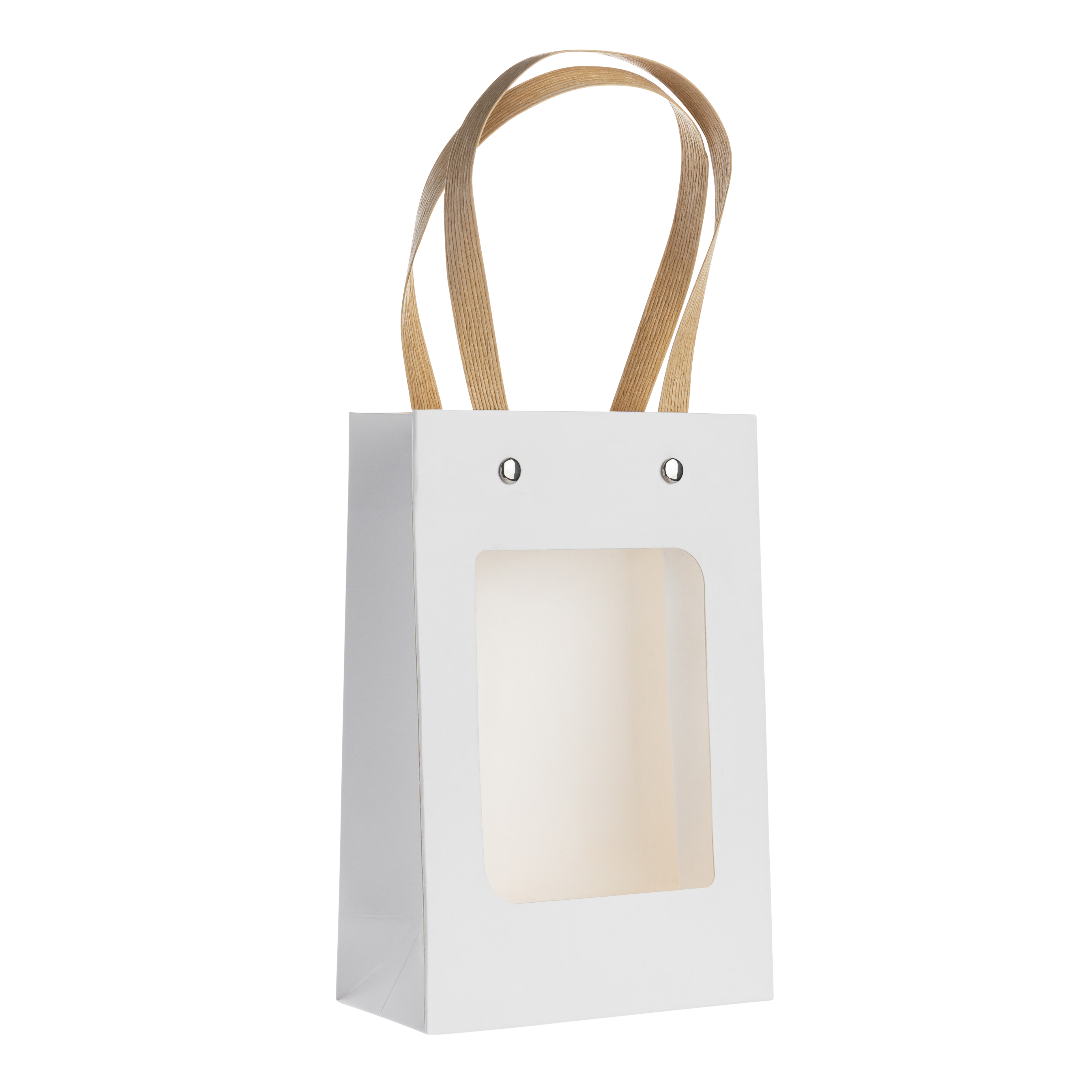 kraft paper gift bag with window