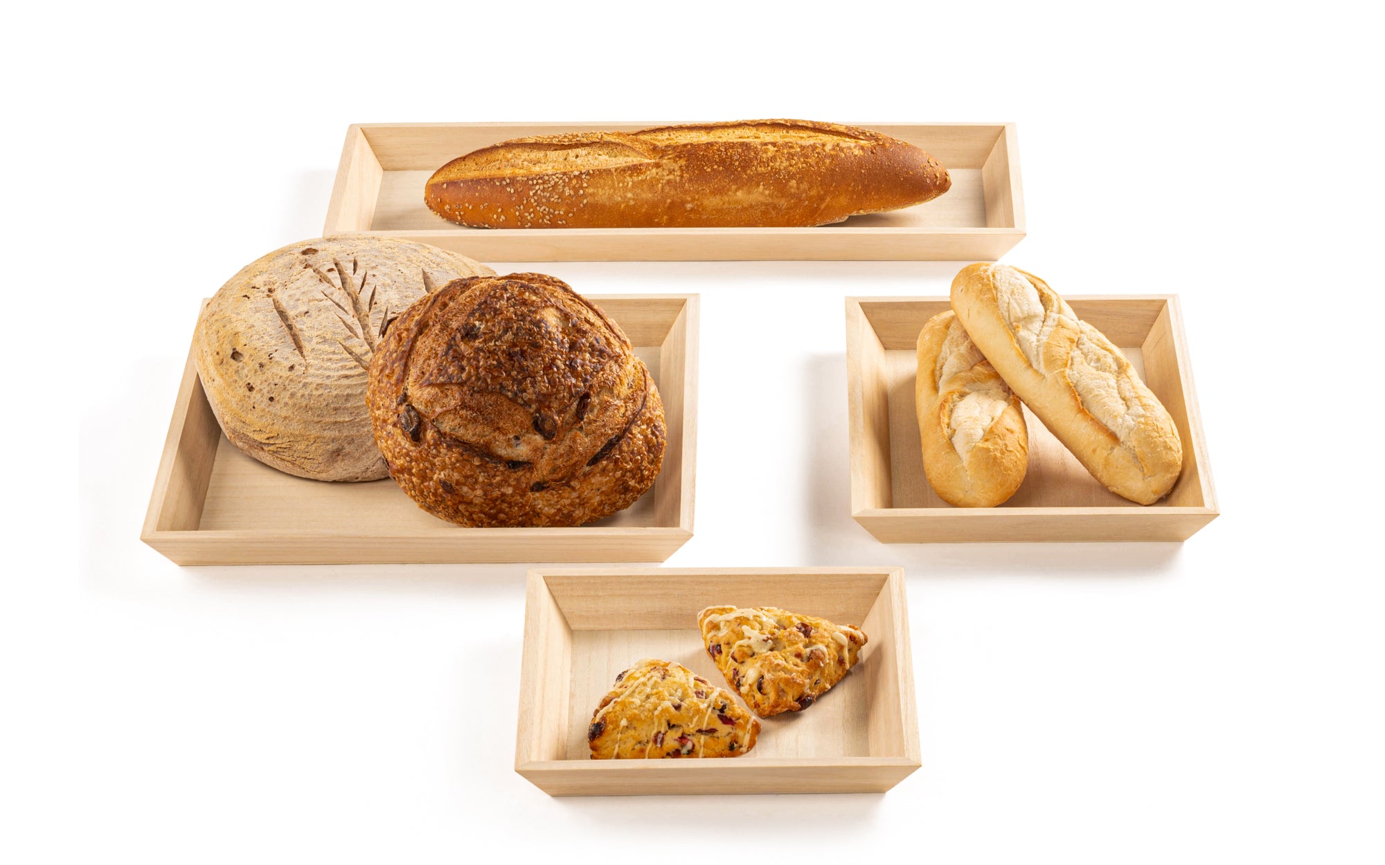 Wooden Serving Tray Sets