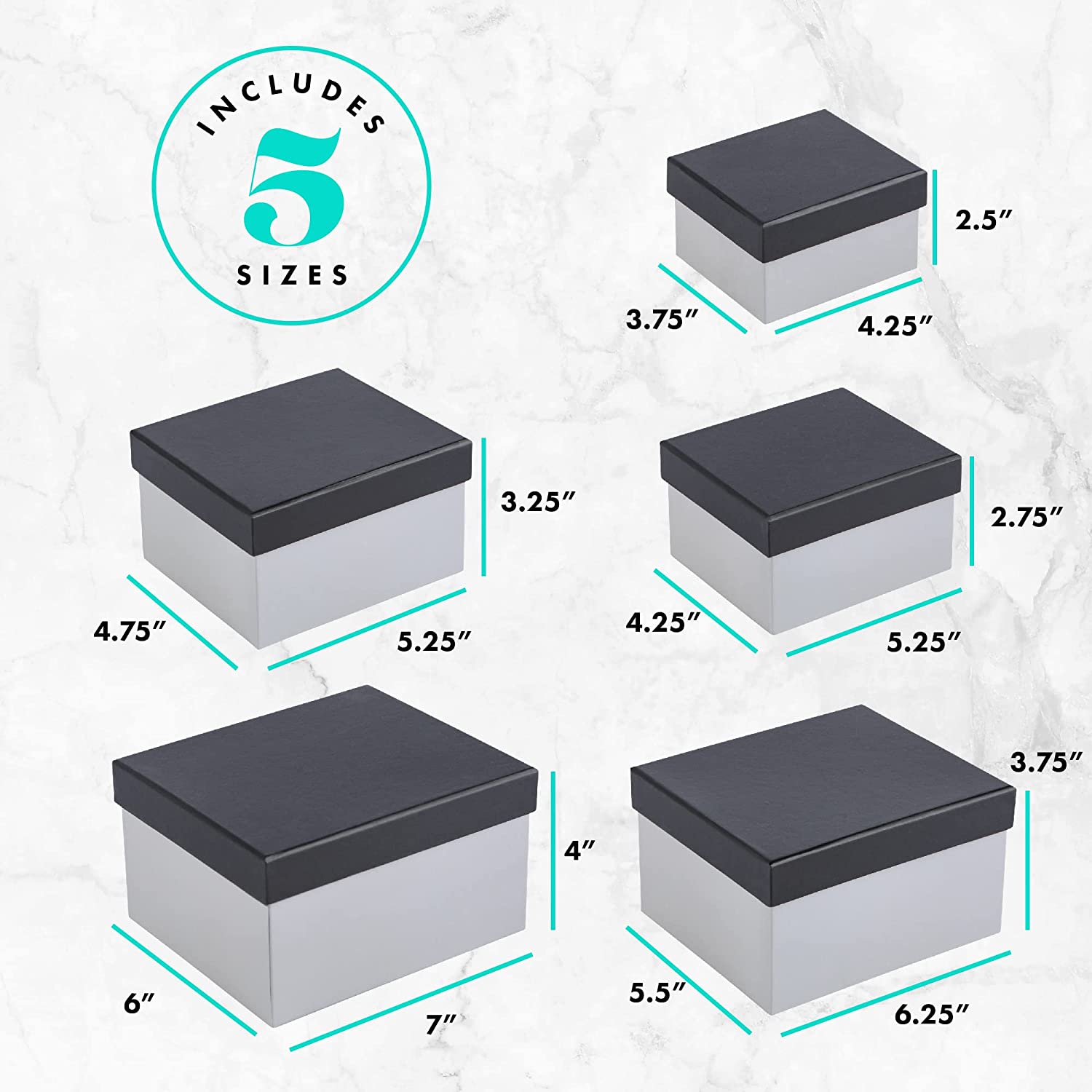 Rectangle Gift Box Tower With Ribbon