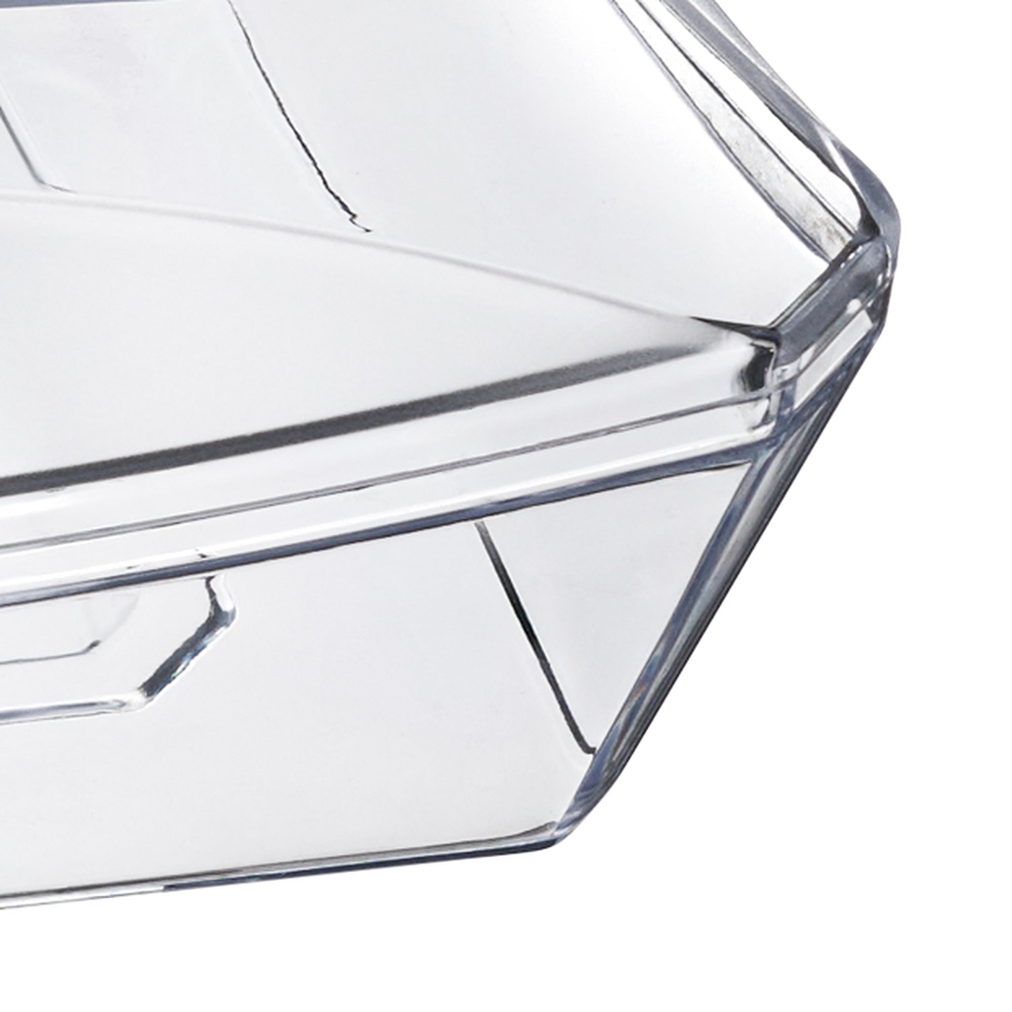 Clear Acrylic Square Salad Bowls 12 Pack