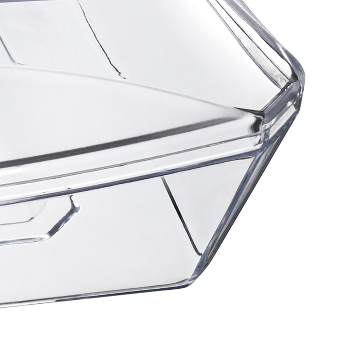 Clear Acrylic Square Salad Bowls 12 Pack