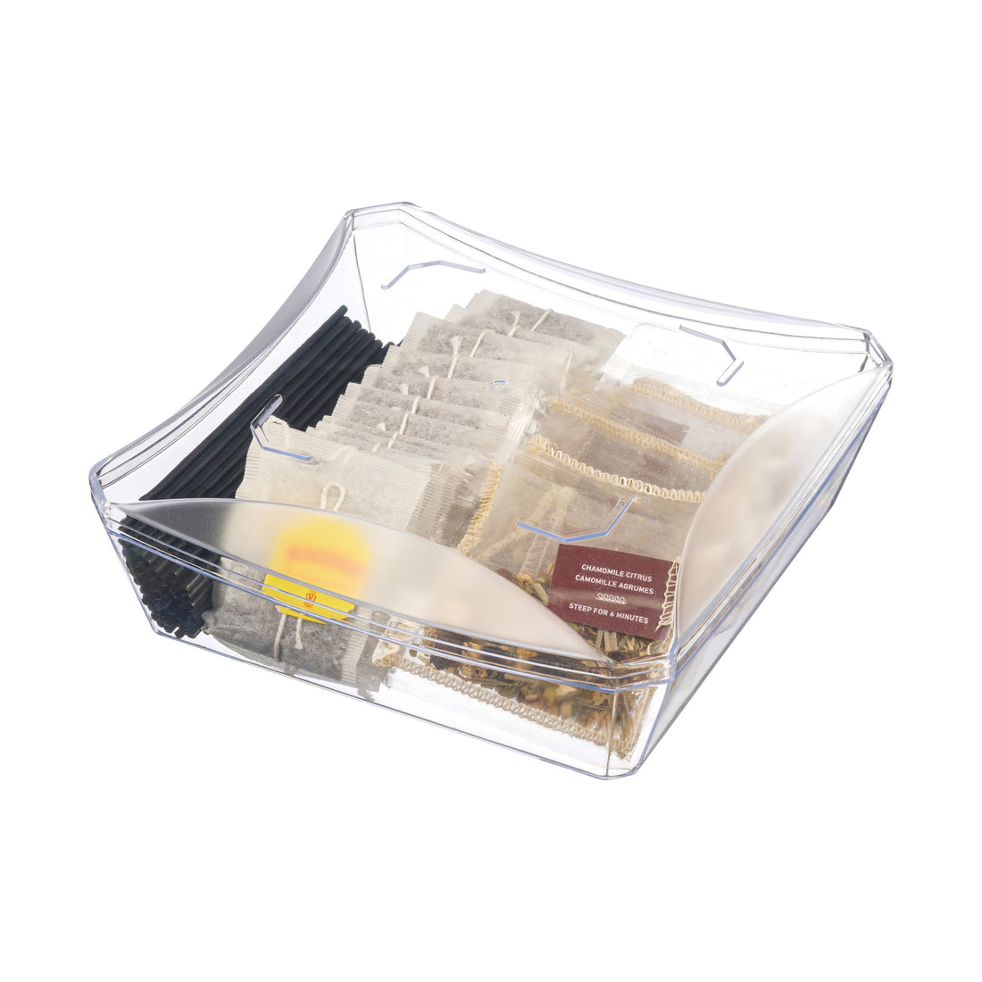 Clear Acrylic Square Salad Bowls 12 Pack