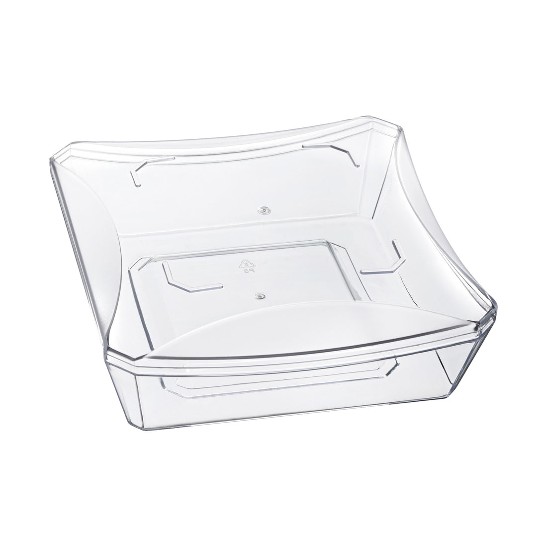 Clear Acrylic Square Salad Bowls 12 Pack