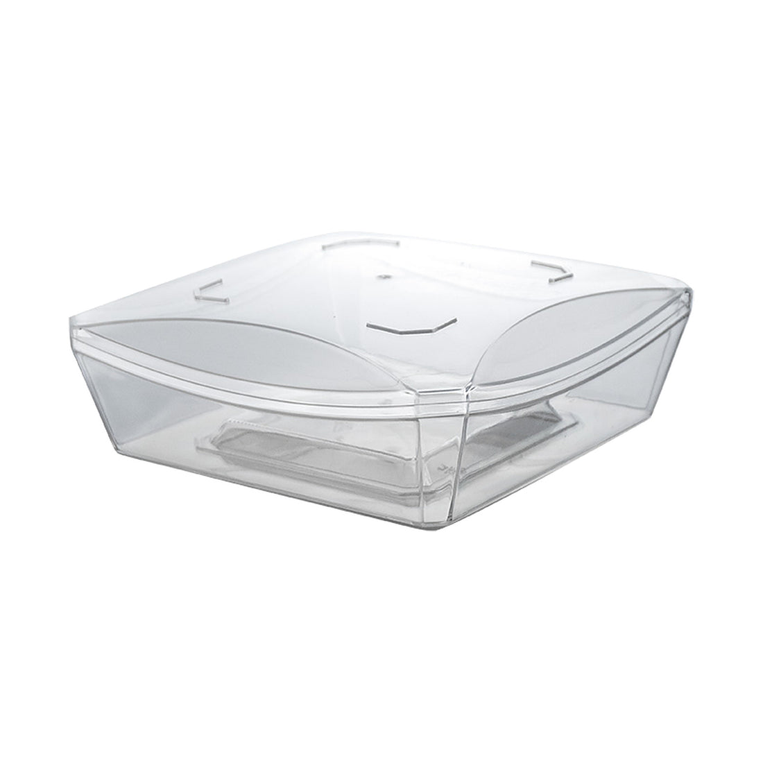 Clear Acrylic Square Salad Bowls 12 Pack
