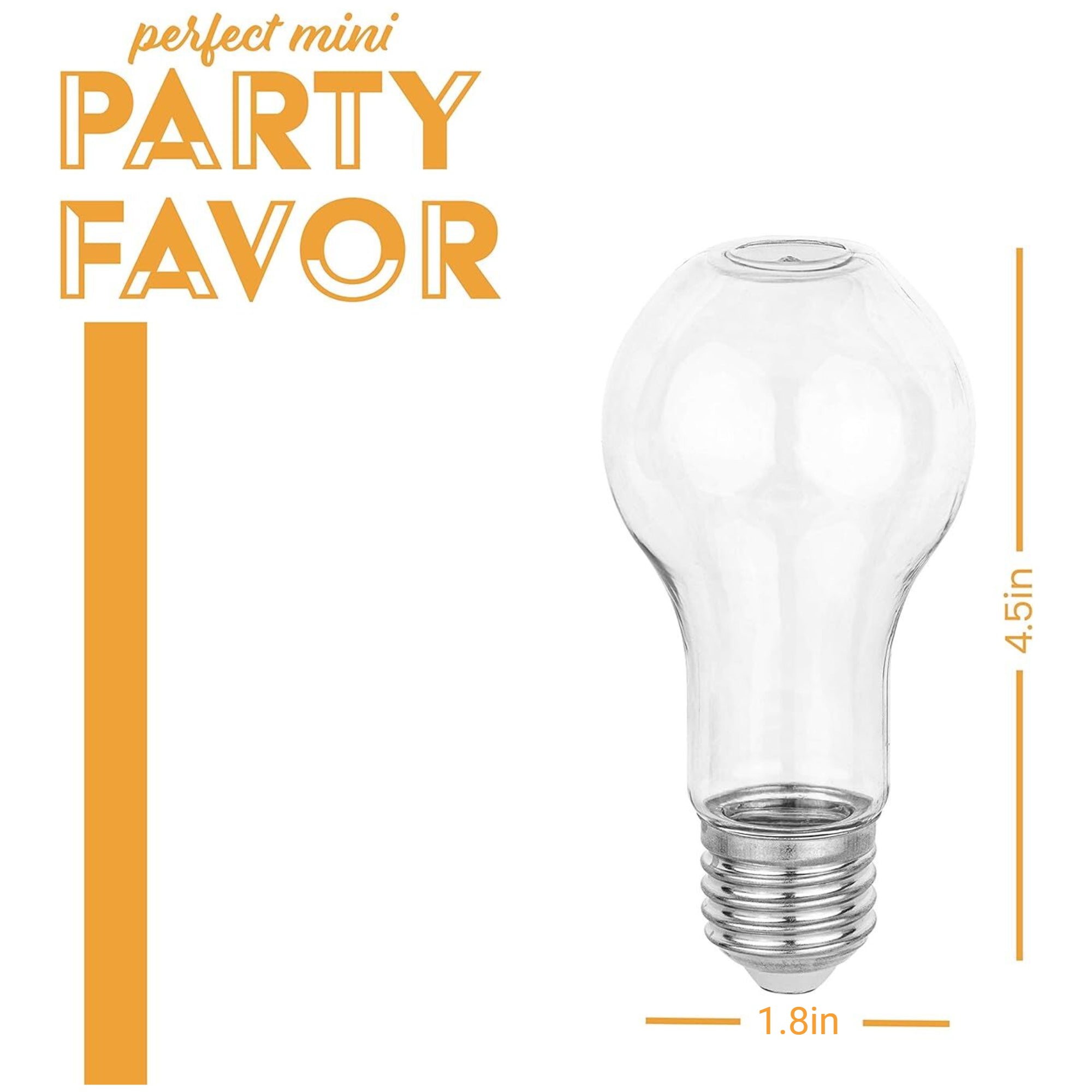 Light Bulb Shaped Acrylic Candy Boxes 12 Pack