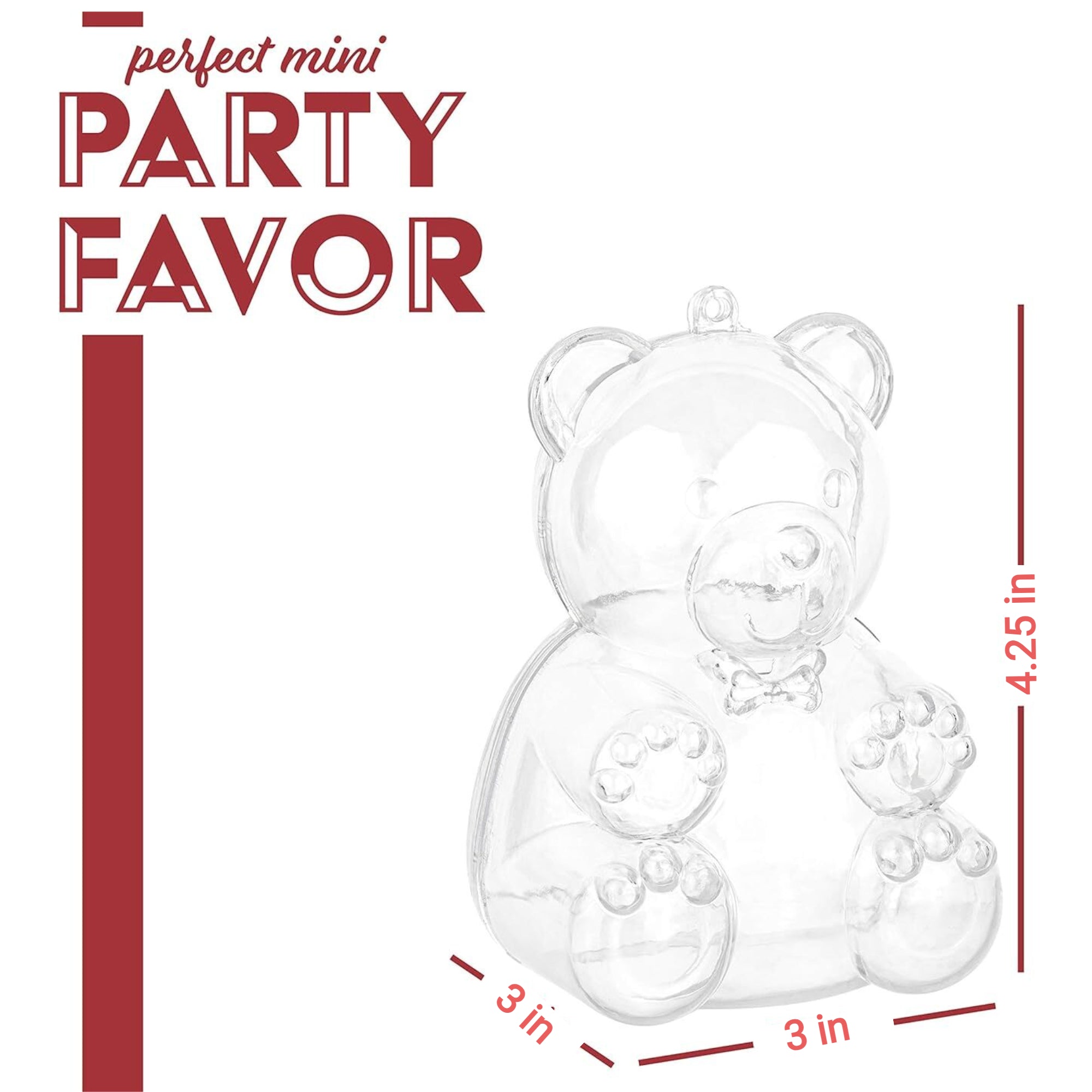 Large Bear Shaped Acrylic Candy Boxe