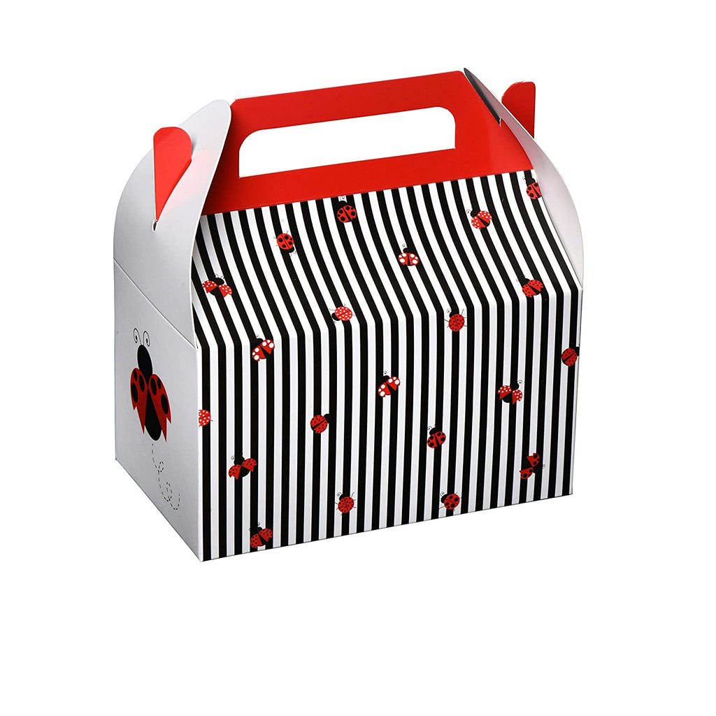 Ladybug Paper Treat Boxes 10 Pack 6.25" X 3.75" X 3.5"