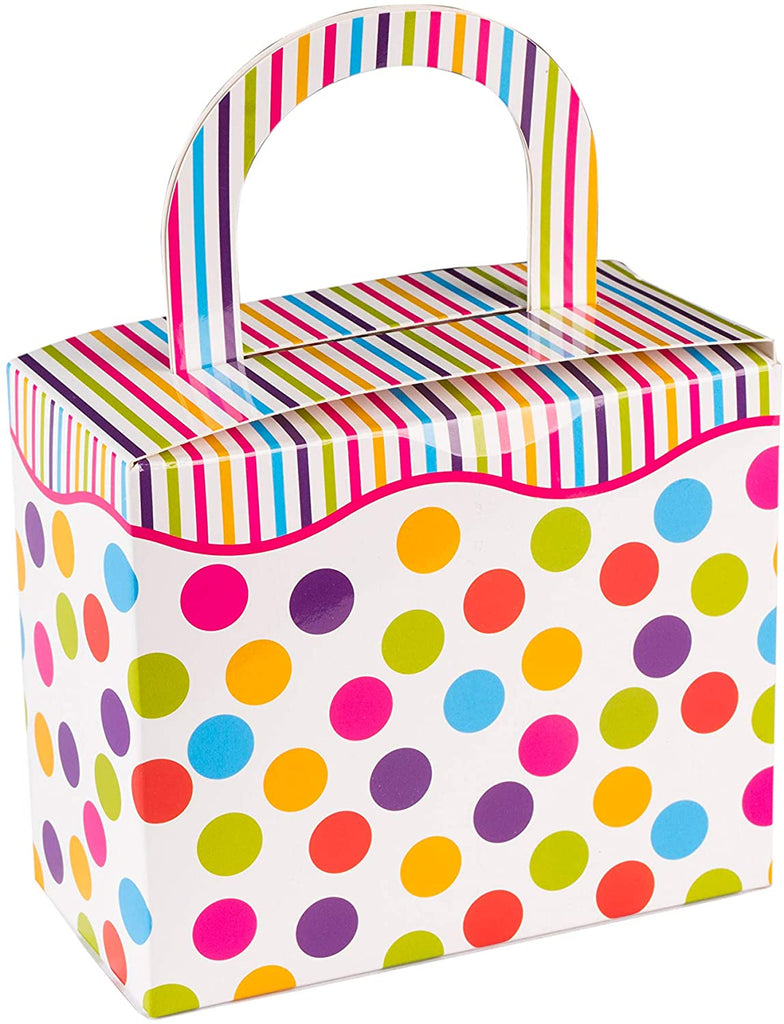 Polka Dot Candy Boxes 18 Pack 4.5" X 3.75" X 2.25"