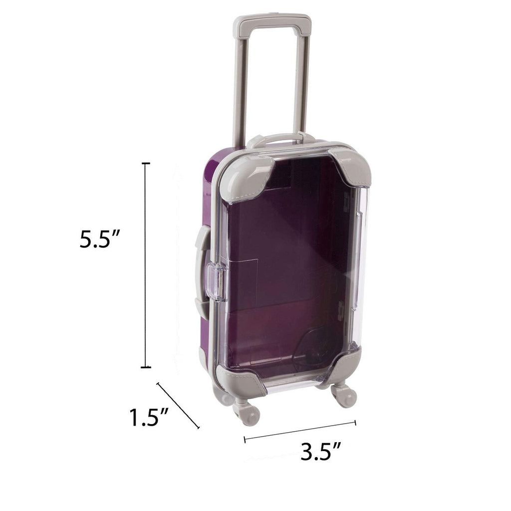 Mini Suitcase Candy Box 5.5"X3.5"X1.5" Purple 4 Pack