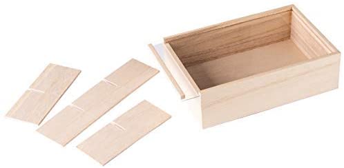 Six Sectional Wooden Box 4 Pack 7ÕÕx5ÕÕx2.5ÕÕ