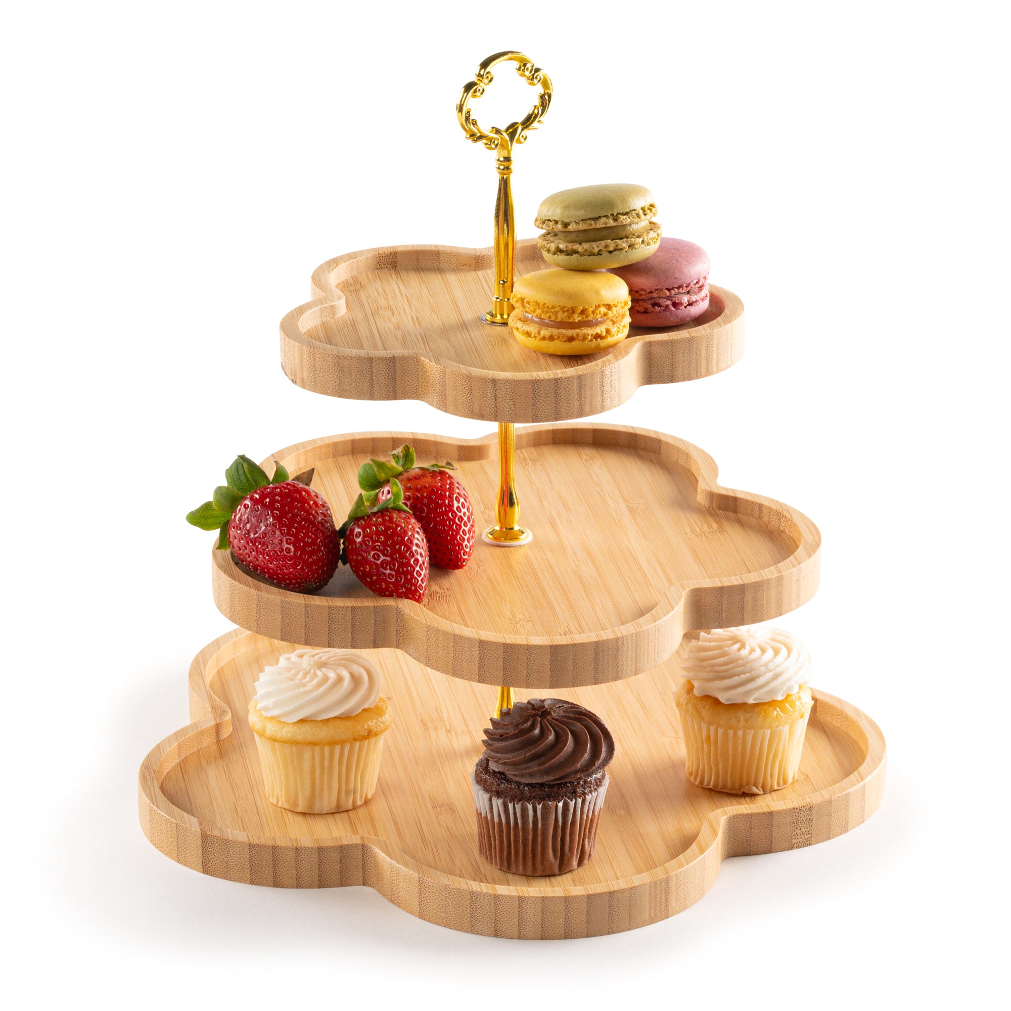 Tierd Wooden Decorative Serving Stand
