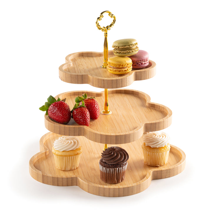 Tierd Wooden Decorative Serving Stand