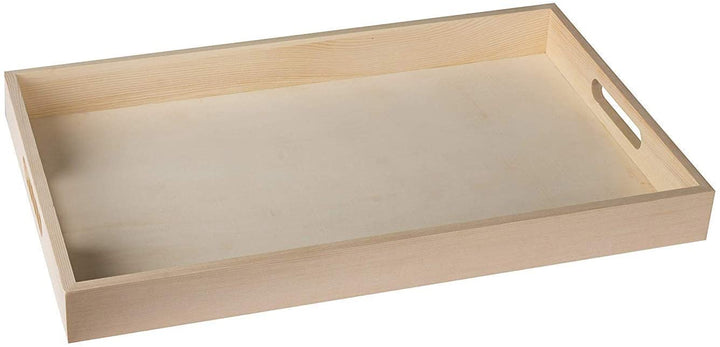 Wooden Nested Serving Trays Five Piece Rectangular
