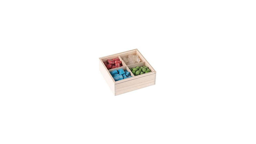 Four Sectional Wooden Box 4 Pack 6’’x6’’x2.5’’