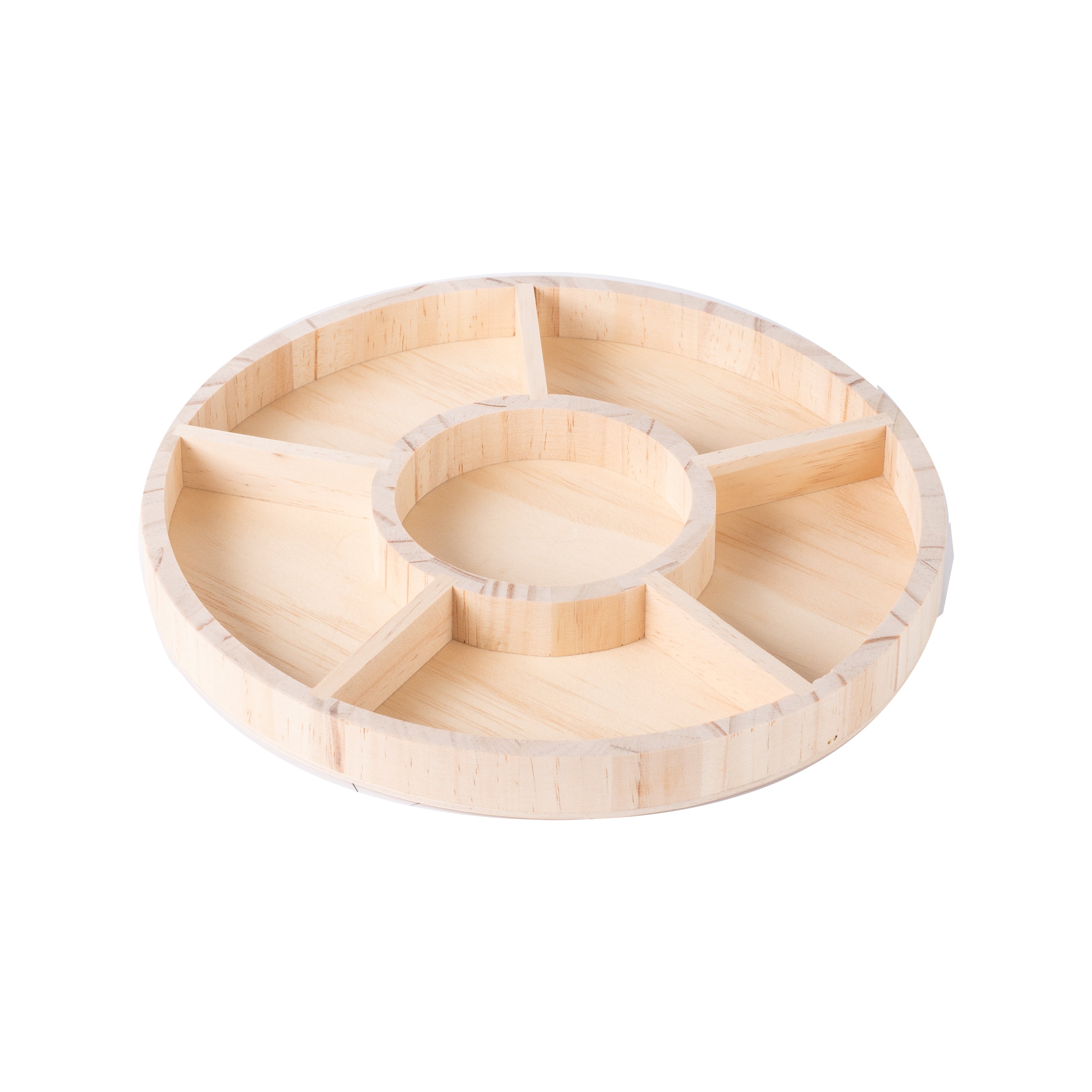 Round Shaped Wooden Tray 2 Pack 10"X1"