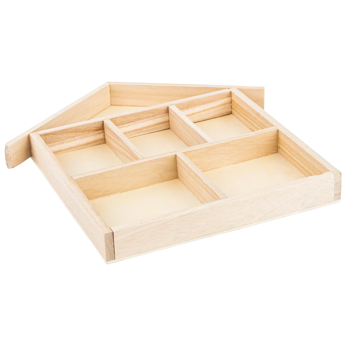 Wooden House Shape Trays 3 Pack