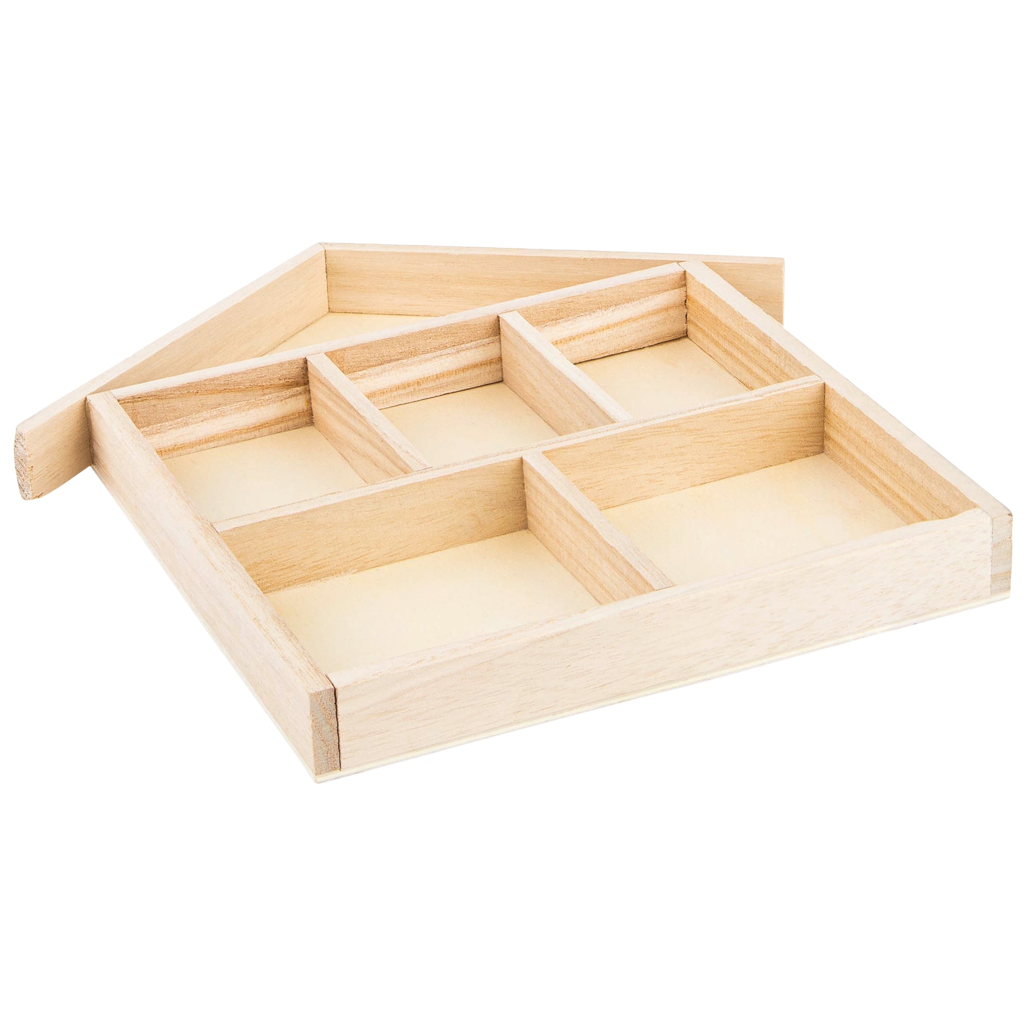 Wooden House Shape Trays 3 Pack