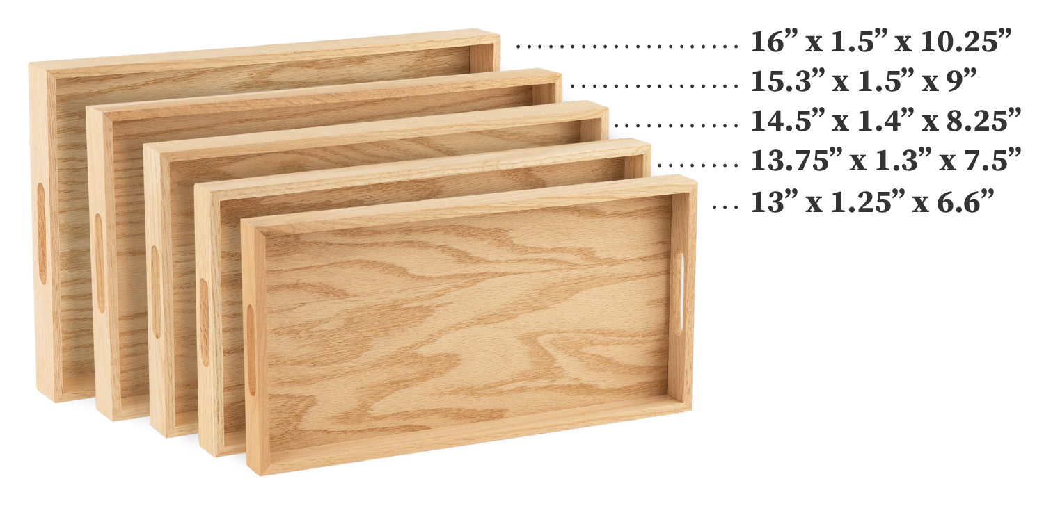 Montessori Trays Wood Wooden Serving Trays Rectangular Shape Wood