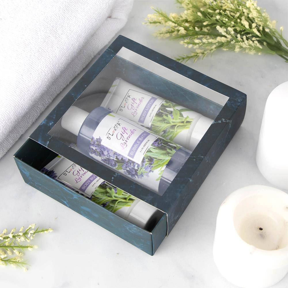 Clear Window Gift Boxes Square Blue 6" X 6" X 2" 6 Pack