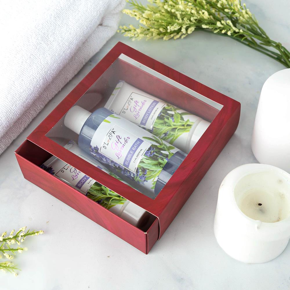 Clear Window Gift Boxes Burgundy 6" X 6" X 2" 6 Pack Square