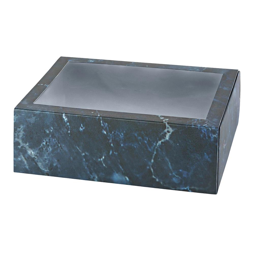 Clear Window Gift Boxes Rectangle Blue 7.5" X 5" X 2.5" 6 Pack