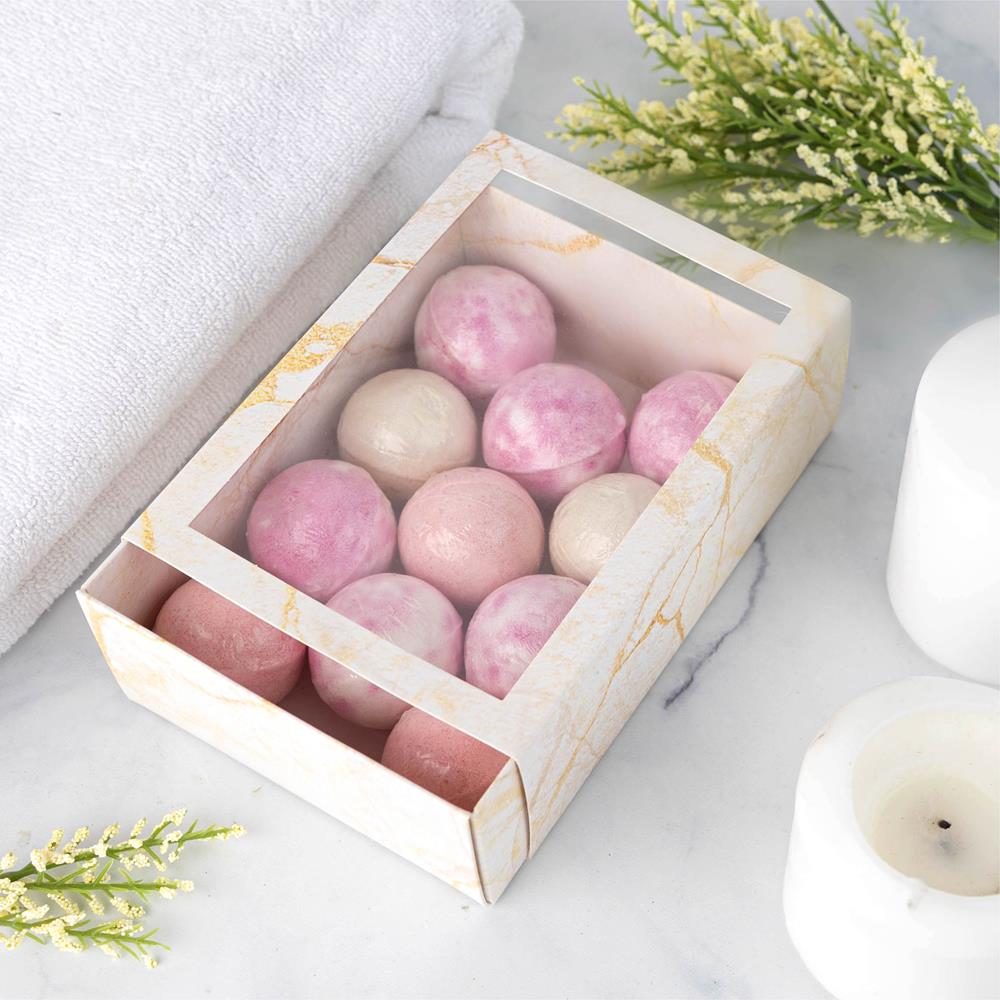 Clear Window Gift Boxes Rectangle Gold 7.5" X 5" X 2.5" 6 Pack