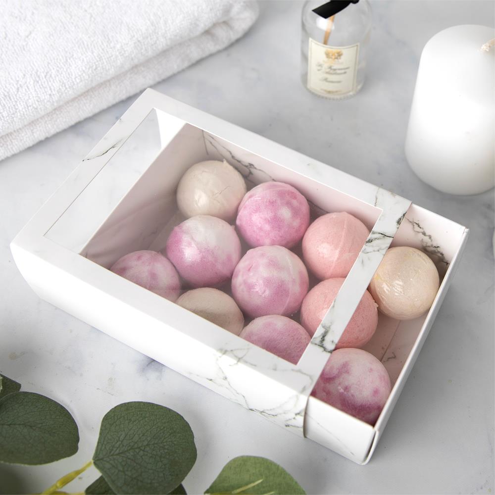 Clear Window Gift Boxes Rectangle White 7.5" X 5" X 2.5" 6 Pack