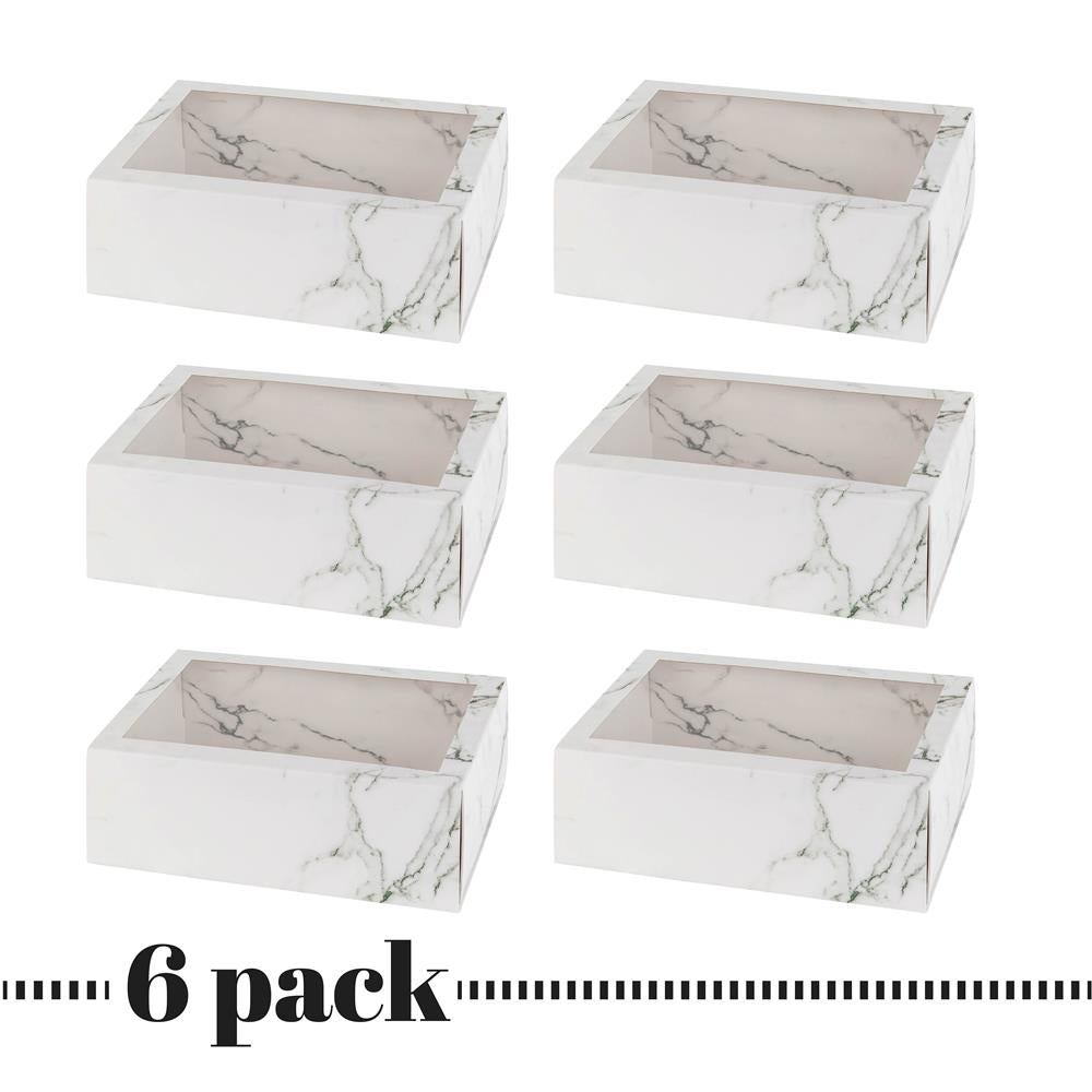 Clear Window Gift Boxes Rectangle White 7.5" X 5" X 2.5" 6 Pack