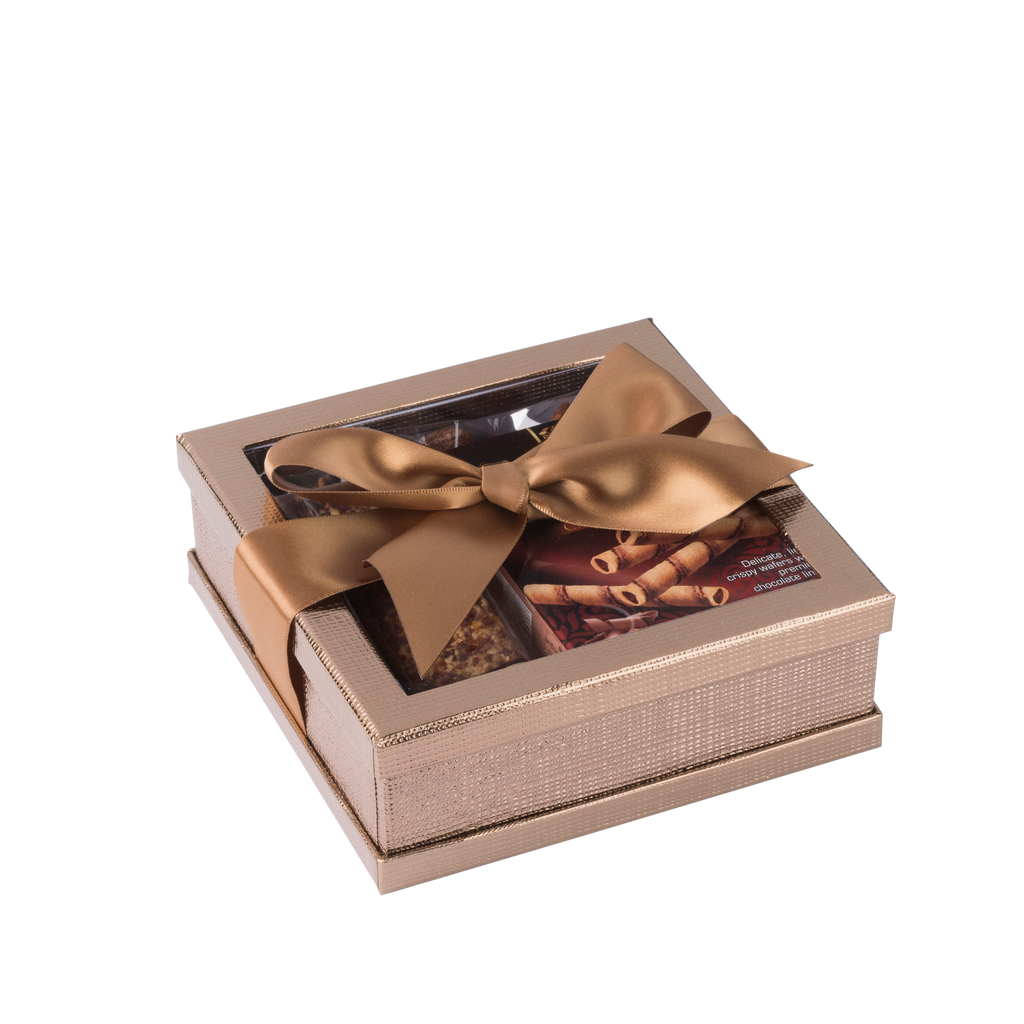 Clear Window Gift Boxes Gold 6
