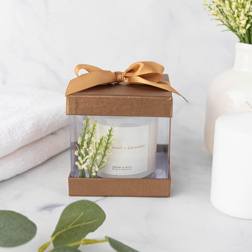 Plastic Gift Boxes Gold 4X4X4" 6 Pack Bakery Boxes With Base Lid & Ribbon