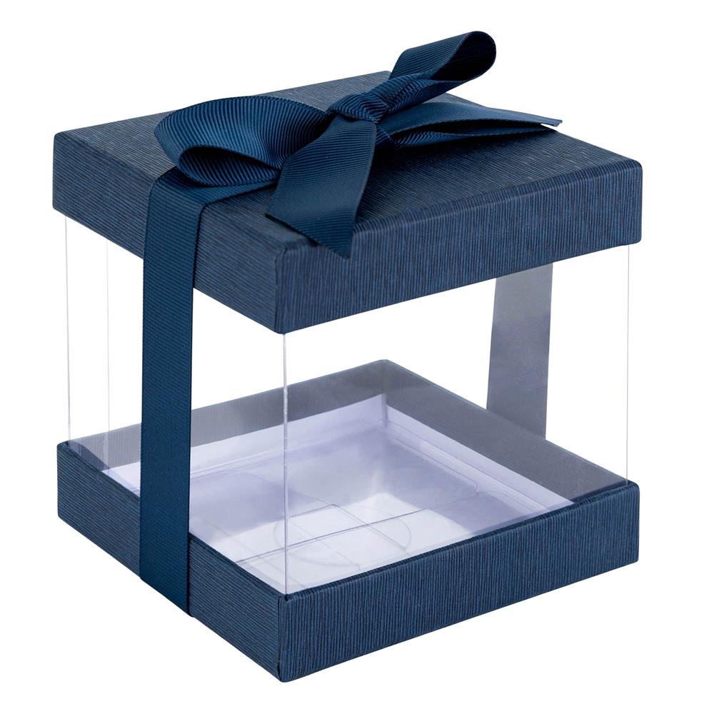 Plastic Gift Boxes Navy 4X4X4