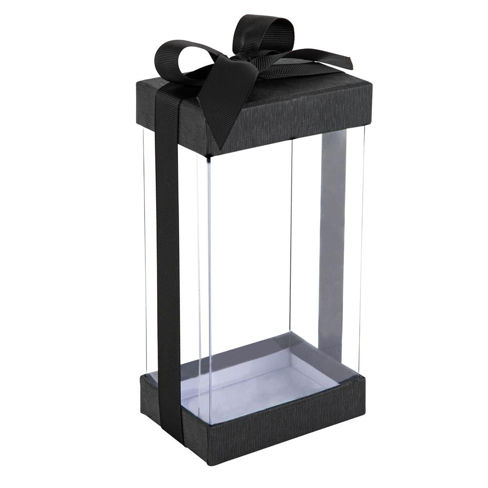 Plastic Gift Boxes Black 7.5X3.75X2.5"
