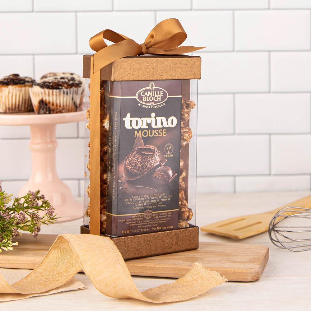 Plastic Gift Boxes 6 Pack Bakery Boxes With Base Lid & Ribbon Gold 7.5X3.75X2.5"