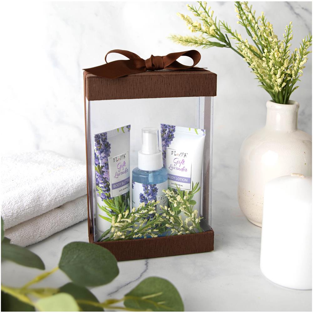 Clear Brown 7.5X5X2.5 Gift Boxes 6 Pack Bakery Boxes With Base Lid & Ribbon