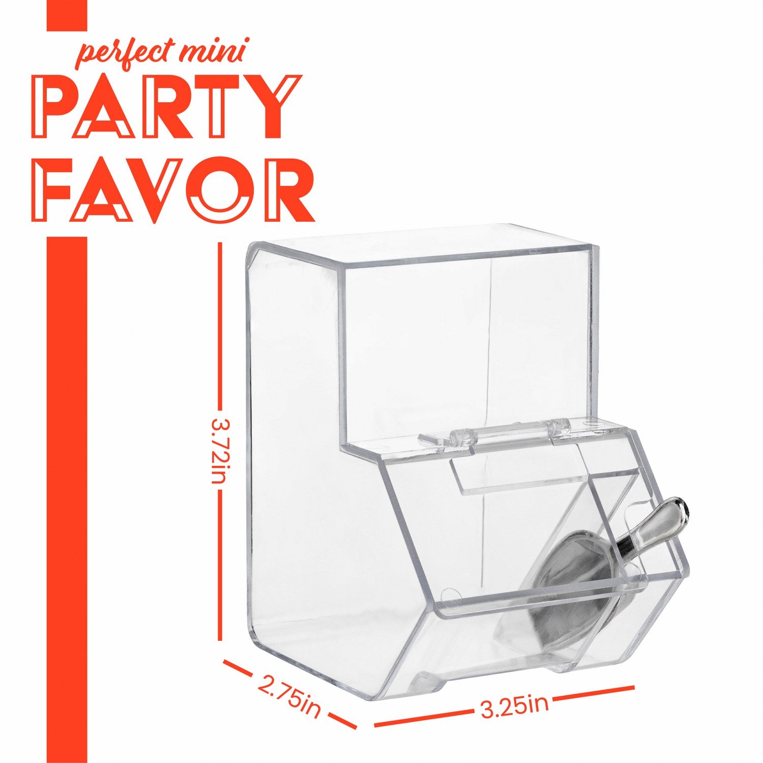 Candy Box Shaped Acrylic Candy Boxes 6 Pack 3.72"X3.25"X2.75"