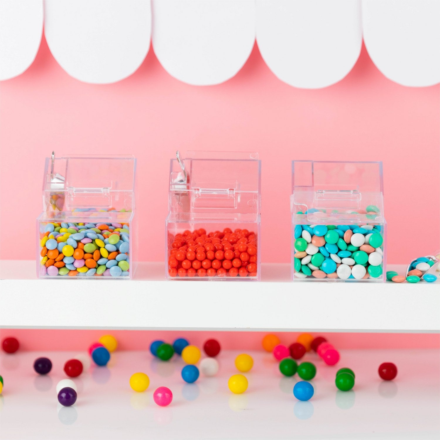 Candy Box Shaped Acrylic Candy Boxes 6 Pack 3.72"X3.25"X2.75"