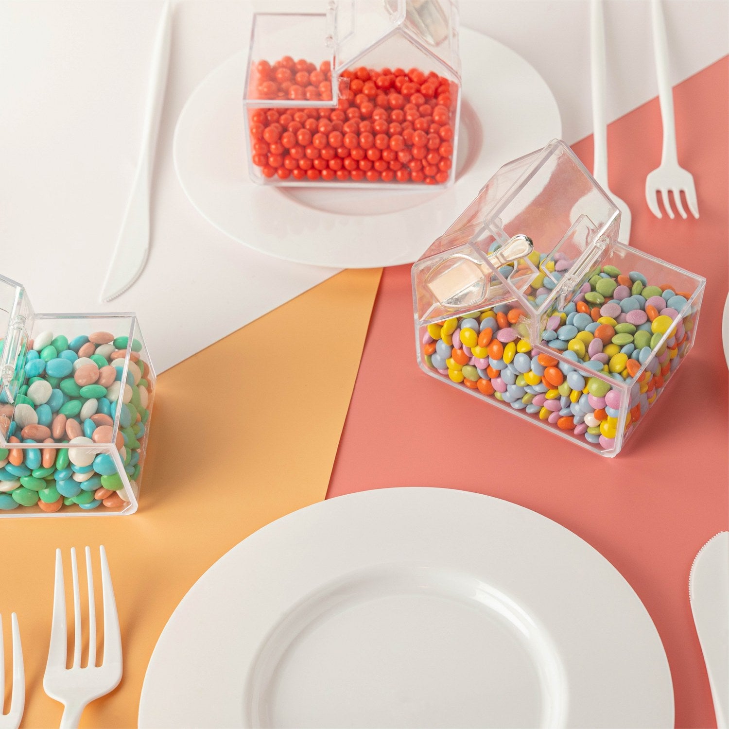 Candy Box Shaped Acrylic Candy Boxes 6 Pack 3.72"X3.25"X2.75"