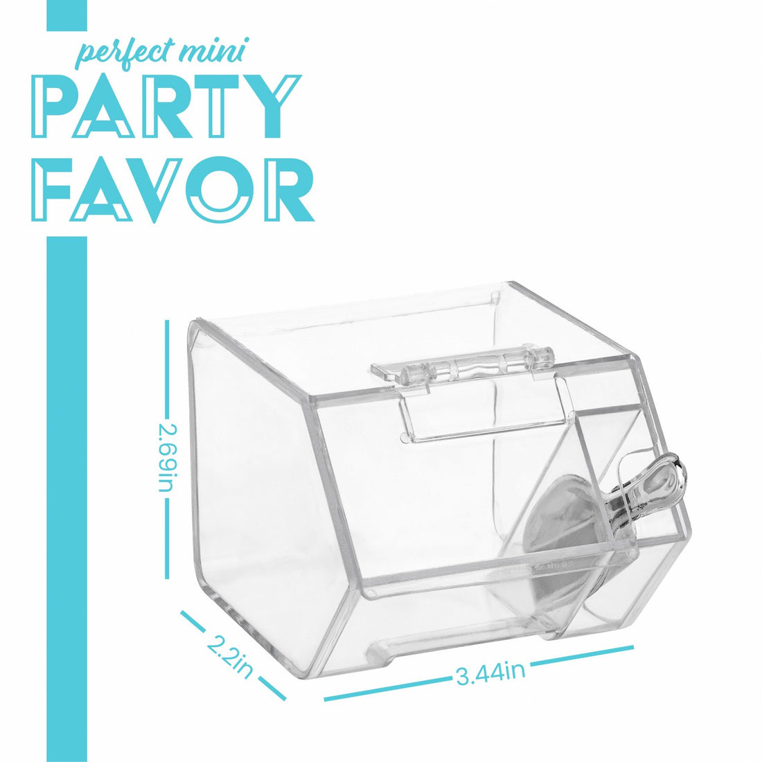 Candy Box Shaped Acrylic Candy Boxes 6 Pack 3.44"X2.69"X2.2"