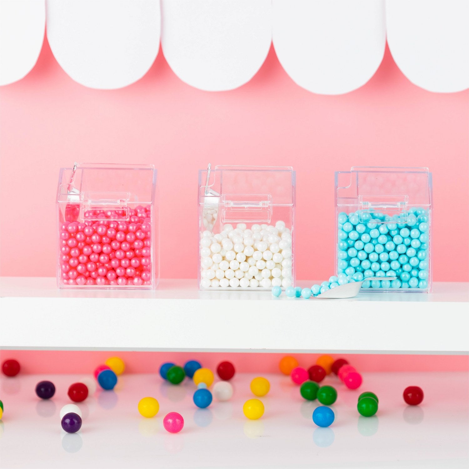 Candy Box Shaped Acrylic Candy Boxes 6 Pack 3.44"X2.69"X2.2"