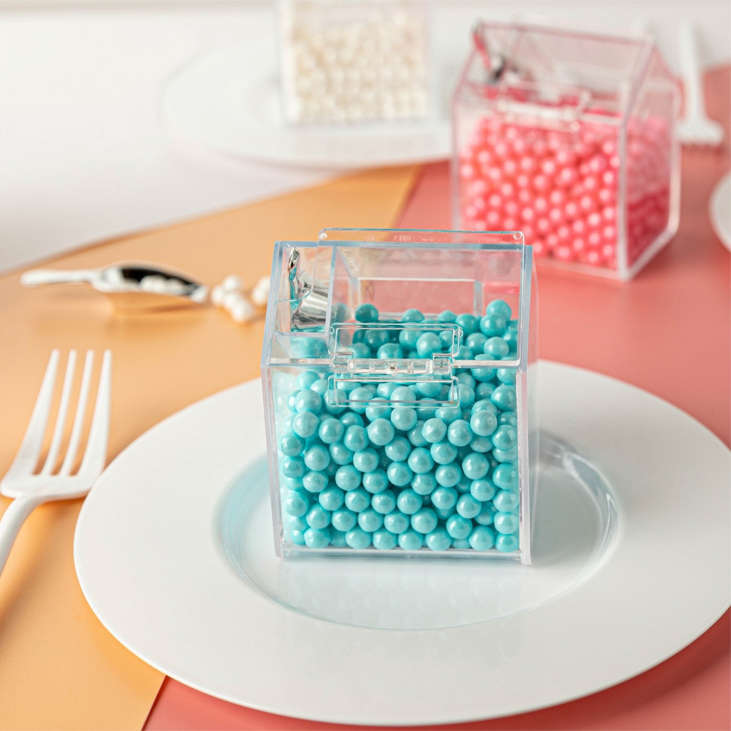 Candy Box Shaped Acrylic Candy Boxes 6 Pack 3.44"X2.69"X2.2"