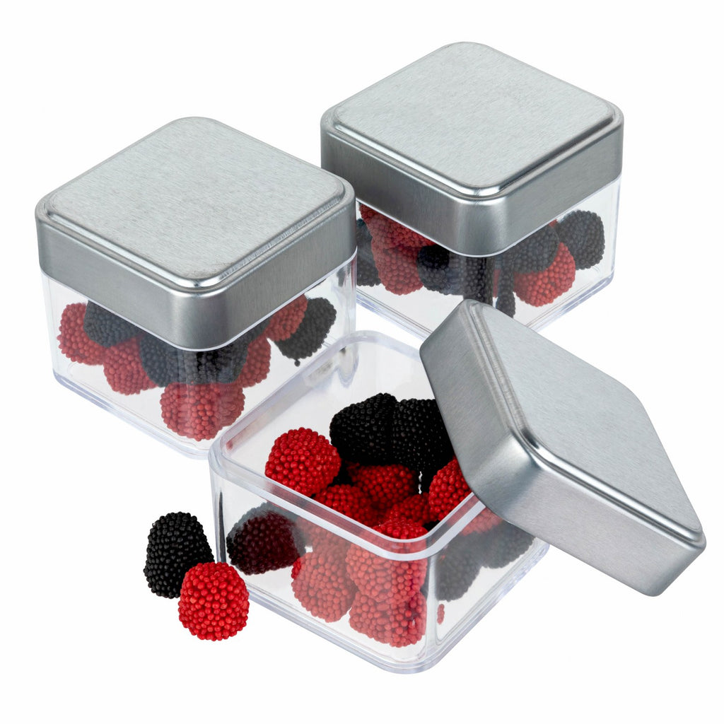 Square Box Shaped Acrylic Candy Boxes 12 Pack 2.125"X2.125"X1.875"