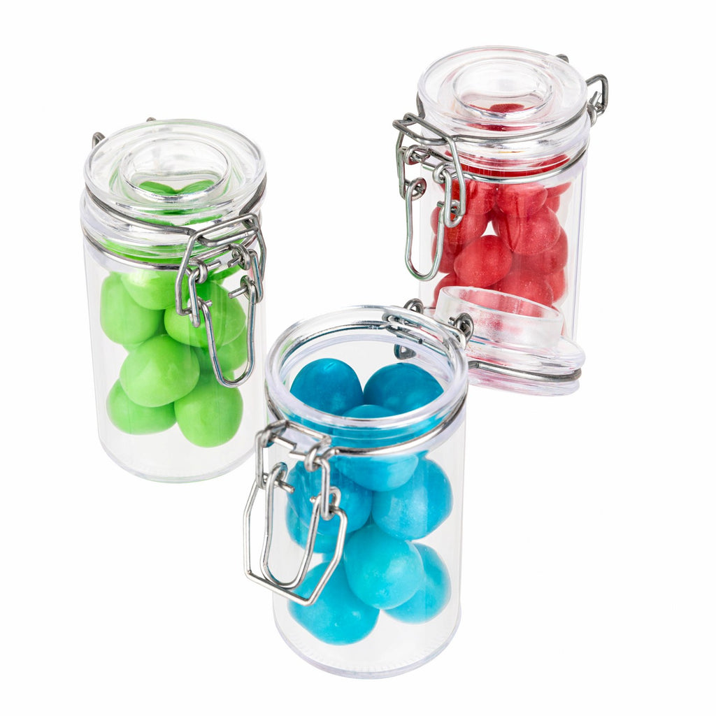 Clamp Jar Shaped Acrylic Candy Boxes 6 Pack 1.75"X3.5"