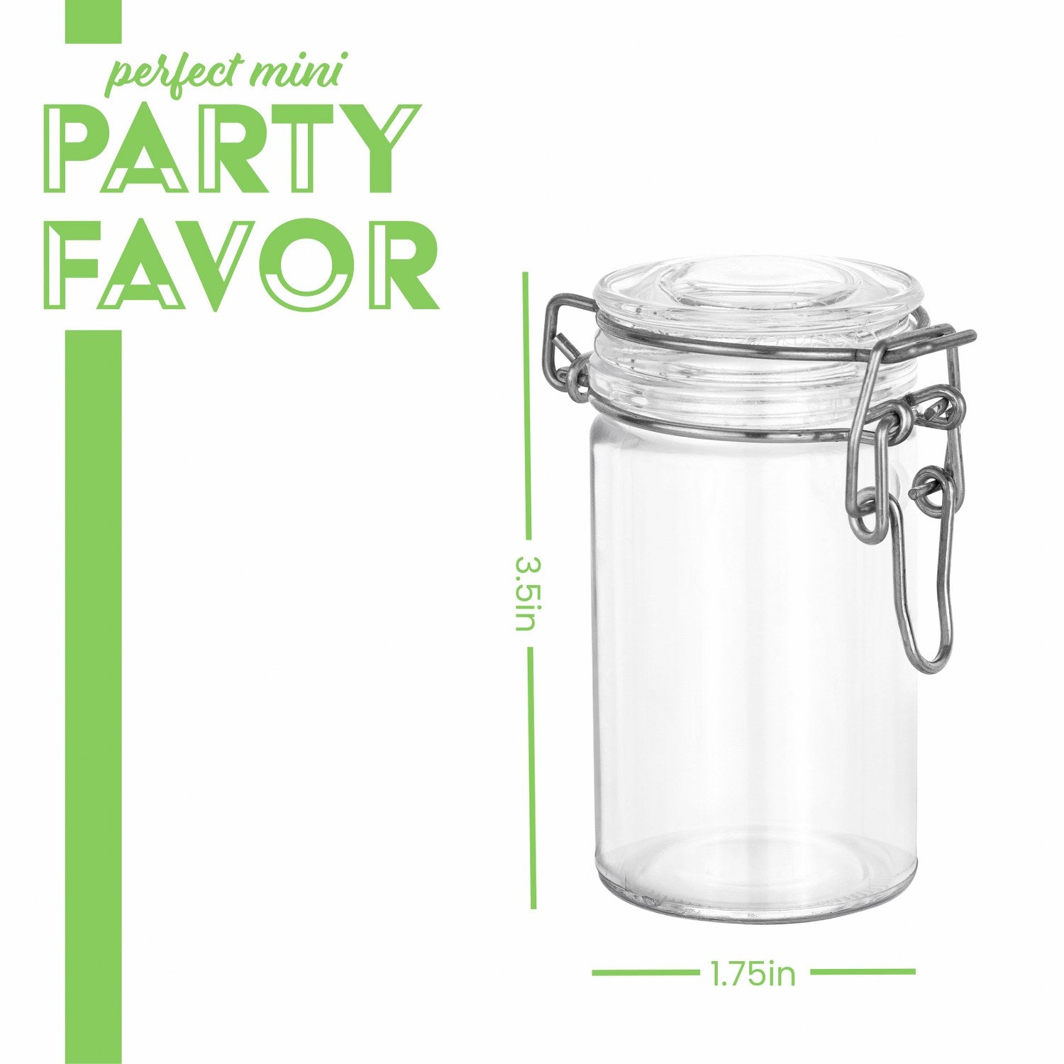 Clamp Jar Shaped Acrylic Candy Boxes 6 Pack 1.75"X3.5"