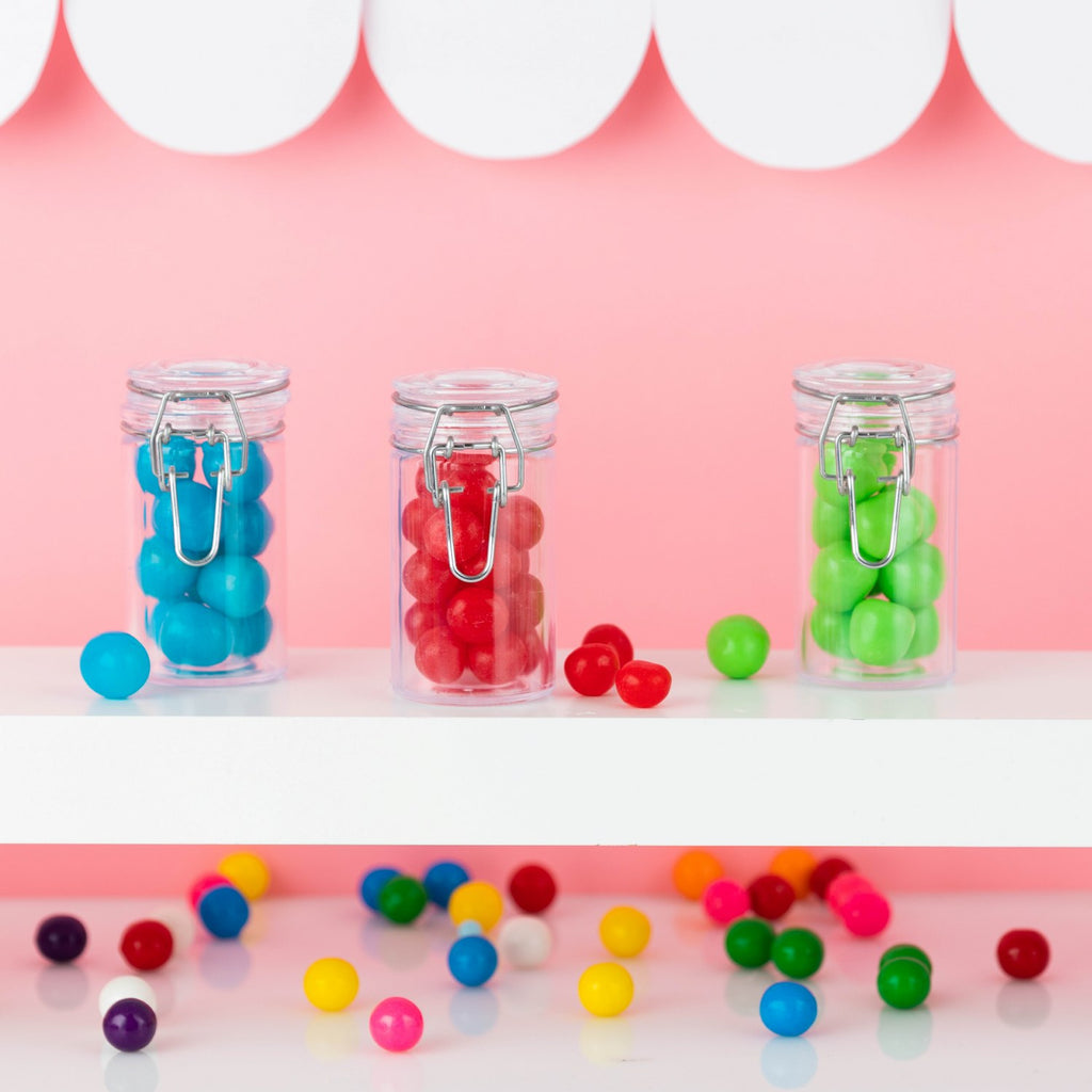 Clamp Jar Shaped Acrylic Candy Boxes 6 Pack 1.75"X3.5"