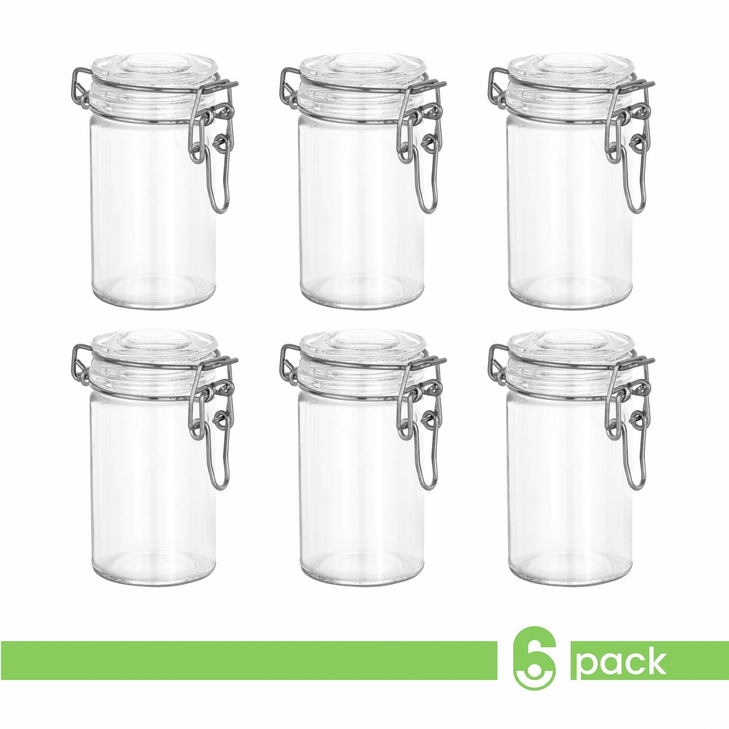 Clamp Jar Shaped Acrylic Candy Boxes 6 Pack 1.75"X3.5"