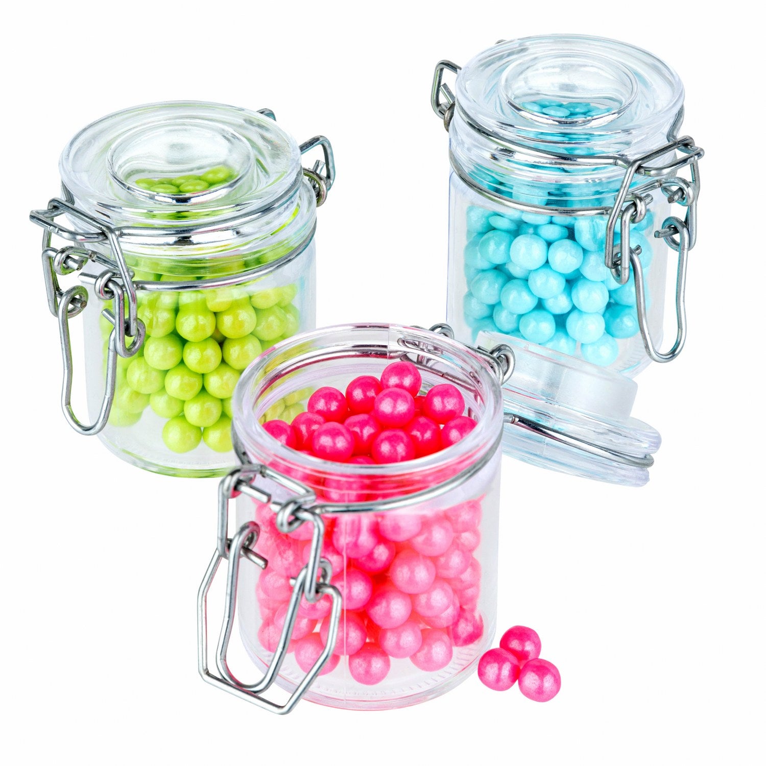 Clamp Jar Shaped Acrylic Candy Boxes 6 Pack 1.72"X2.4"